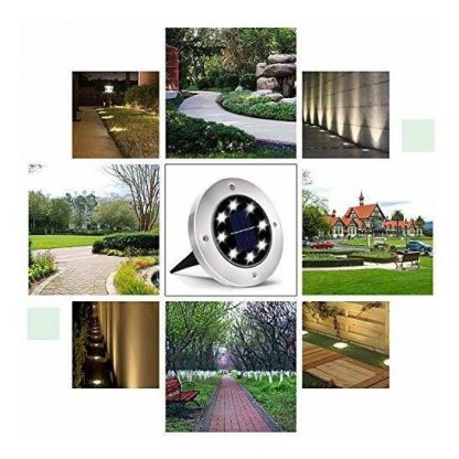 4 Ubodne Solarne Disk Svetiljke – 8 Led dioda - Slika 7