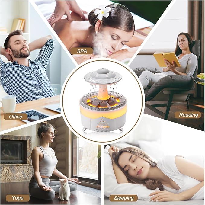 Aromaterapi difuzor kišni oblak + gratis eterična ulja - Slika 7