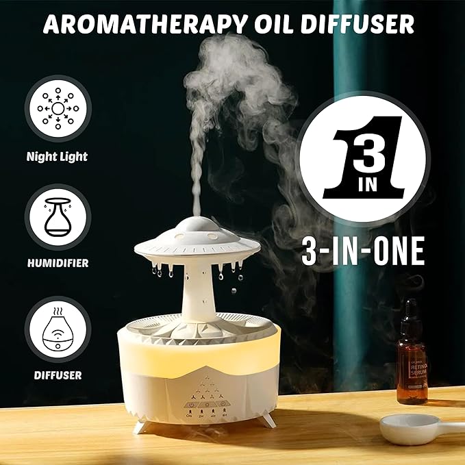 Aromaterapi difuzor kišni oblak + gratis eterična ulja - Slika 6