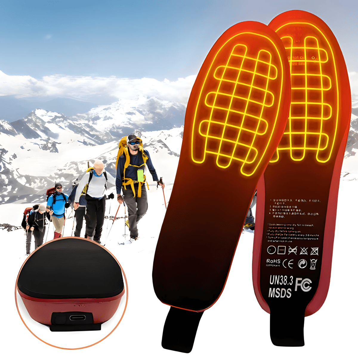 Ulošci sa grejačima za obuću + PowerBank punjač - Slika 3