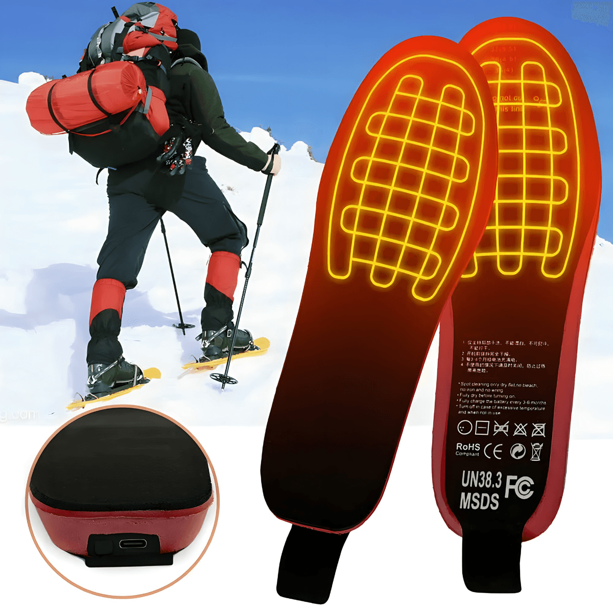 Ulošci sa grejačima za obuću + PowerBank punjač - Slika 7